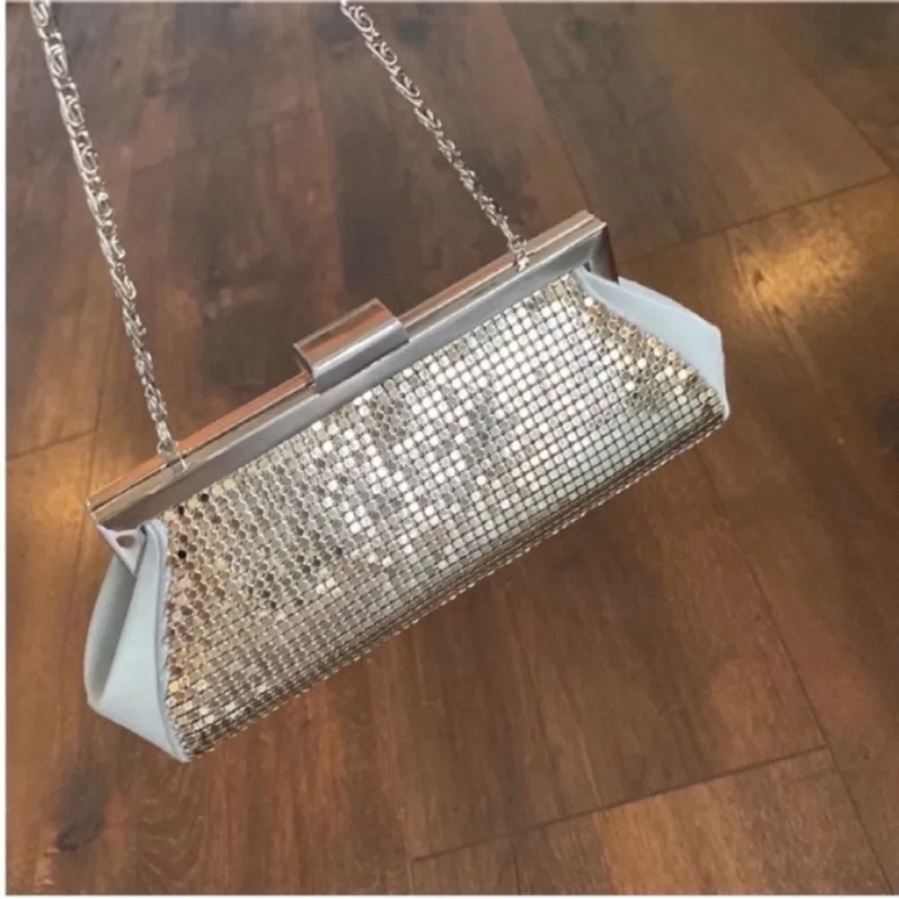 Kate Landry Purse Silver Evening Mini Evening Bag Clutch